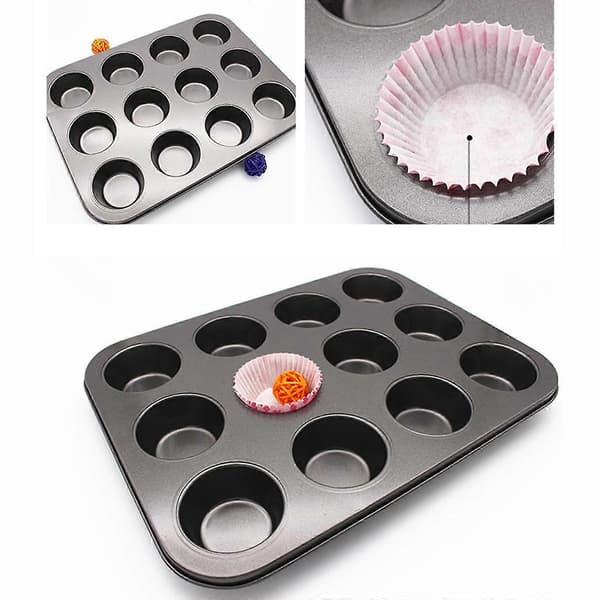 Kageforme og -forme Kulstofstål Halvkugleform DIY Chokolade Cupcake Kage Muffin Bageform