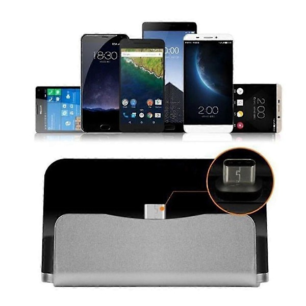 Usb 3.1 Type C -laturi lataustelakka tietojen synkronointi Letv/meizu/xiaomi 4c, musta