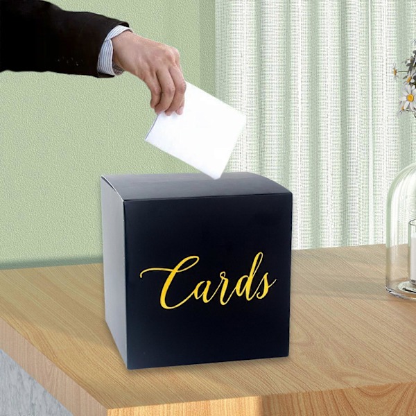Bryllupskortboks med slids Dekorativ pengekasse Midterstykke Kuvertboks Gavekortboks til begivenhed Fødselsdagsreception Indretning