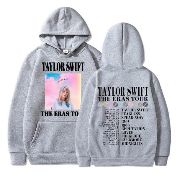 Taylor Swift Fans Hoodie Huvtröjor för män och kvinnor gray S