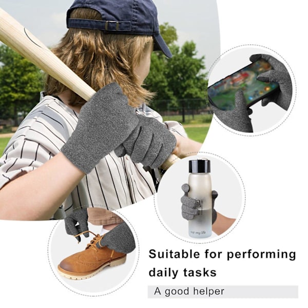 Full Compression Handskar Pekskärm Full Finger Handske Reumatoid Artrit Handstöd för Kvinnor M