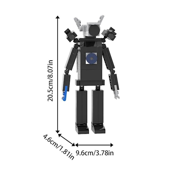 Skibidi Toalett Action Figur Building Block Kit Monitor Man Blocks Modeller Byggleksaker Skibidi Toalett Modell Kid Collection Present monitor man