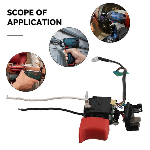 BS12 Strømbryter for METABO Power Max BS 10.8V 12V Batteridrill Trigger Quick 343412370 Powe