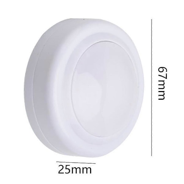 6 stk. Natlampe med 16 Farver Skiftende LED Puck Lys