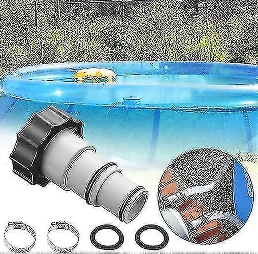 Pooladapter för Intex Pool Anslutningsset Slangadapter 32-38mm för Poolpumpar