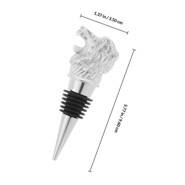 Drikkeplugg Metallflaskestopper Sølv Klassisk Design Hellende Luftende Spiseborddekorasjon 9.60X3.50X2.50CM 1Sett