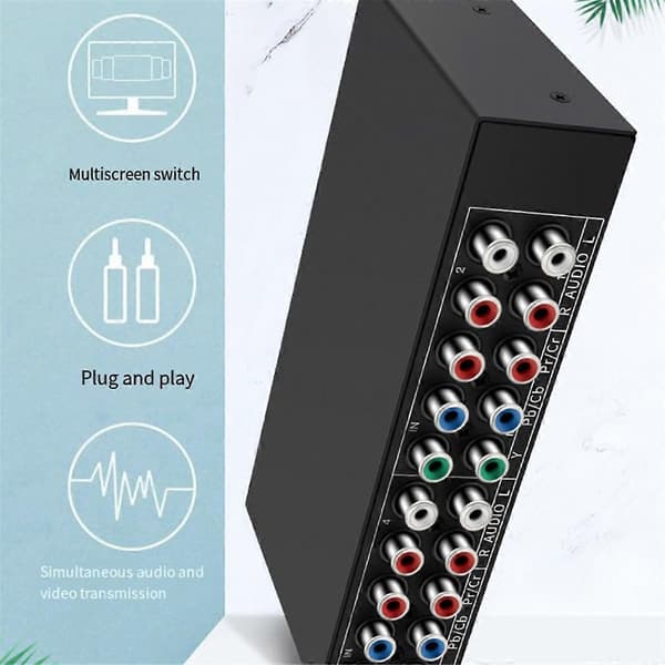 4x1 Komponent Video Signal Switch YPbPr YCbCr Audio DSW41 Divider Panel Knap Manuel Switch CVBS