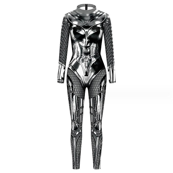 Naisten Halloween-asu 3D mekaaninen print Cosplay-haalari Romper Catsuit COLOR 3 S