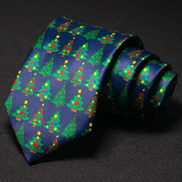 EASTEPIC Klassisk trykslips Moderigtige mænds slips Farverige slips til mænd Julefest kvalitetstilbehør julemanden style 2