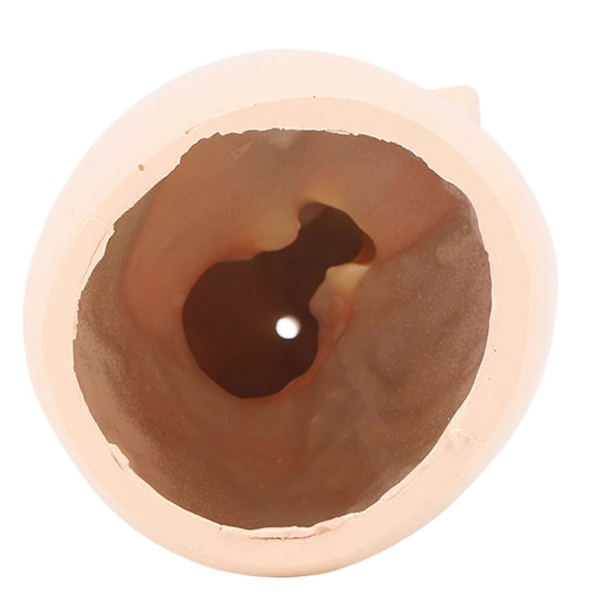 Resin Suckulent Planter Roligt Ansikte Flicka Huvud - Gulaktig Rosa Dekoration