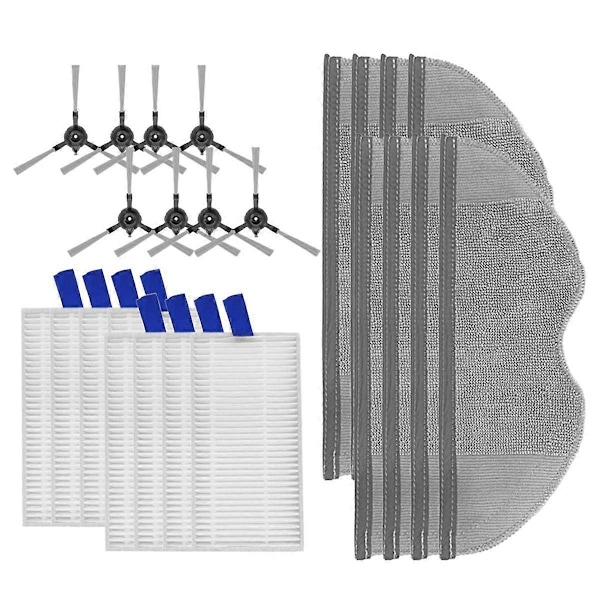Til Robotstøvsuger E5 / C108 Udskiftning Sidebørste HEPA Filter Moppepuder Reservedele Tilbehør