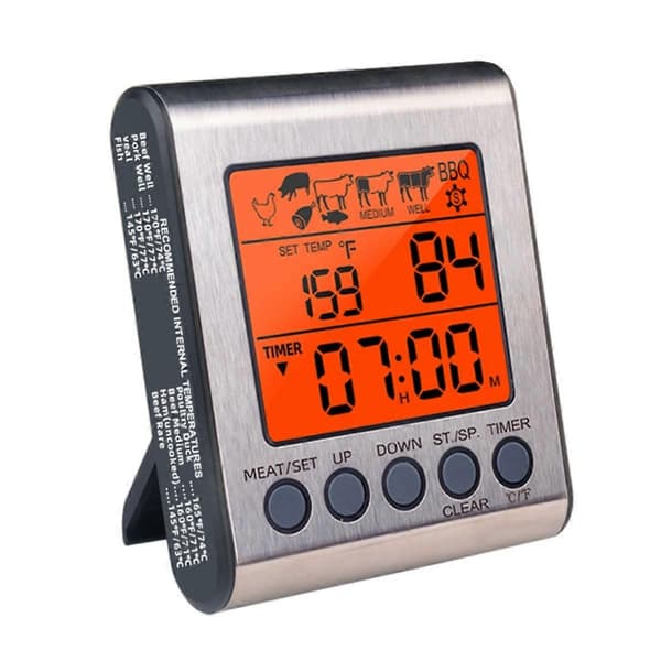 Digitalt kødtermometer med dobbelte prober til madlavning, BBQ, ovntermometer