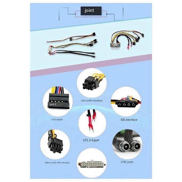 450W 24Pin 12V DC Input 450W Output Realan Mini ITX Pico PSU DC ATX PC Switch DC-DC ATX Strømforsyning