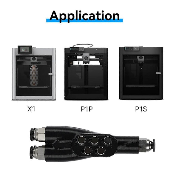 För Anslutning 4-i-1 PTFE Adapter Rör Expansionsport 4 Matning för X1 X1C P1P P1S A1 A1min