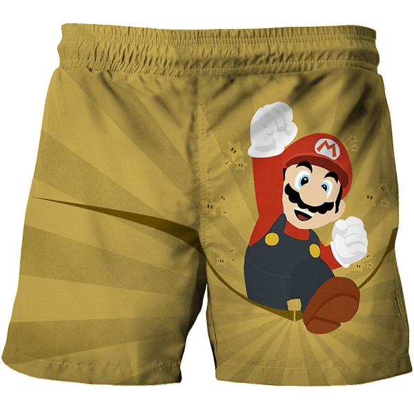 2023 Summer Kids Mario Shorts Tecknad Super Mario style 4 130cm