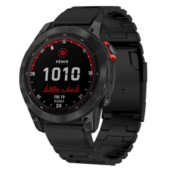 26 mm Quick Release rem med foldespænde til Garmin Fenix 7X/7X Solar/Enduro/ Coros Vertix 2