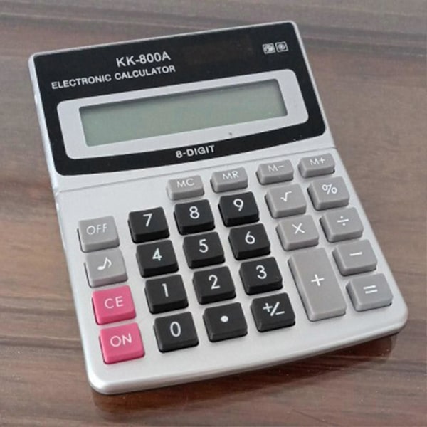 Kk-800a Elektronisk Lommeregner Multifunktionel Stor Skærm Finansfunktion 8 Cifre Bordregner Kontorartikler By
