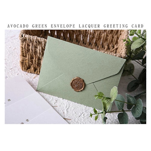 20 stk. Moderne Enkel Konvolutt med Ildlakk Imprint 16x12cm for Bryllupsvelsignelse Takknemlighet Invi