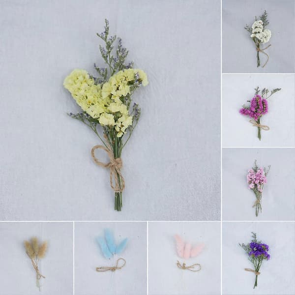 Tørkede blomster til gaveeske – Kompakt og falmebestandig – til kortdekorasjon E
