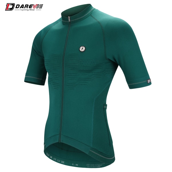 DAREVIE sykkeltrøye kompresjon sømløs sykkelskjorte Pustende Quick Dry Man Sykling Maillot Reflekterende unsex MTB-trøye Amazon Green 2XL-3XL