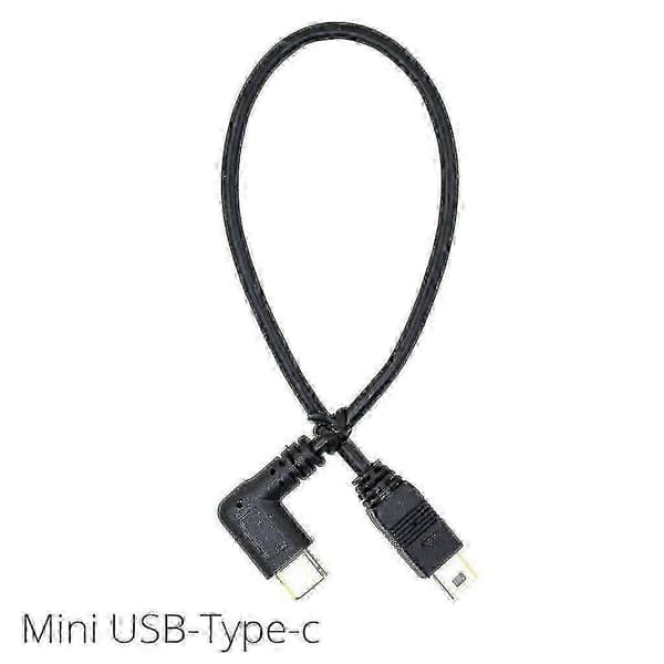 25-26 Mini USB till Typ C Adapterkabel 90 Grader USB 3.1 Typ C till MiniUSB Omvandlare Anslut och Överför Data Enkelt
