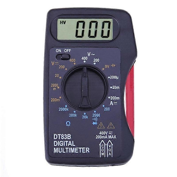 DT83B Digital fickmultimeter Amperemeter Voltmeter DC/AC Resistans Ohm Spänning Multimeter Testare Elec