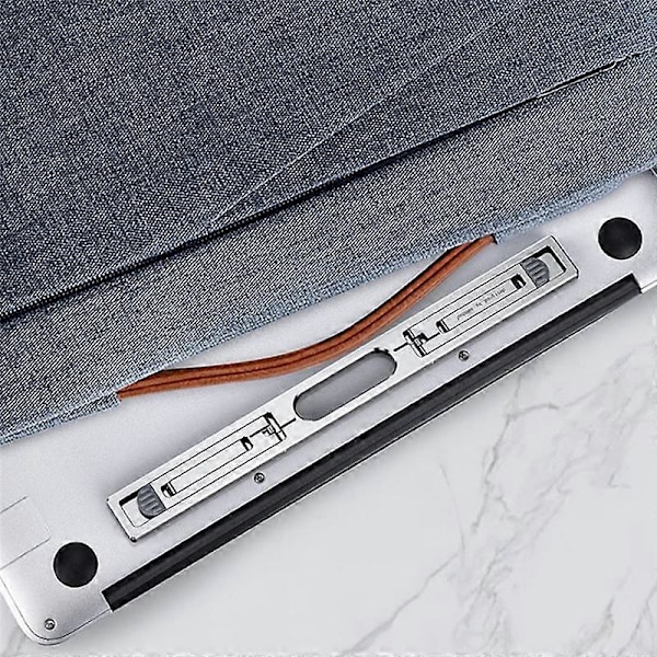 Vertikalt laptopställ i aluminium för Pro, justerbart fäste, hopfällbart, bärbart notebookställ, grått