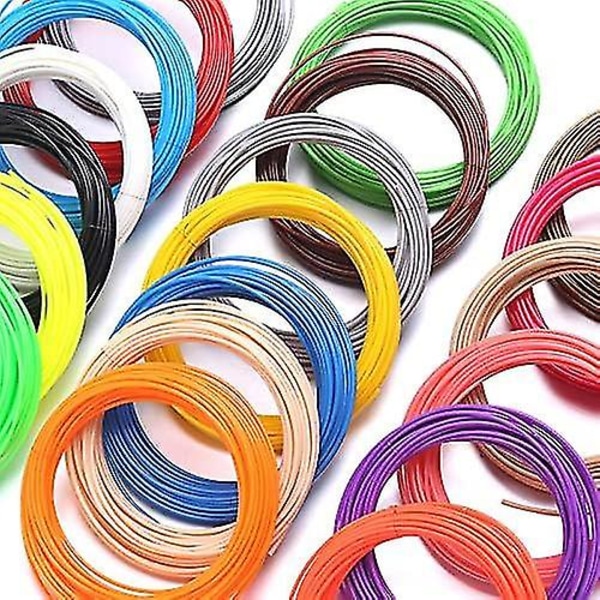 3D Pen Filament Pla, 20 Farver 1,75 mm 5 m Per Farve Total 100 m Filament 1,75 3D Printing Pen Filament Pla 3D Printer Filament Til 3D Pen Filament 1,75 m
