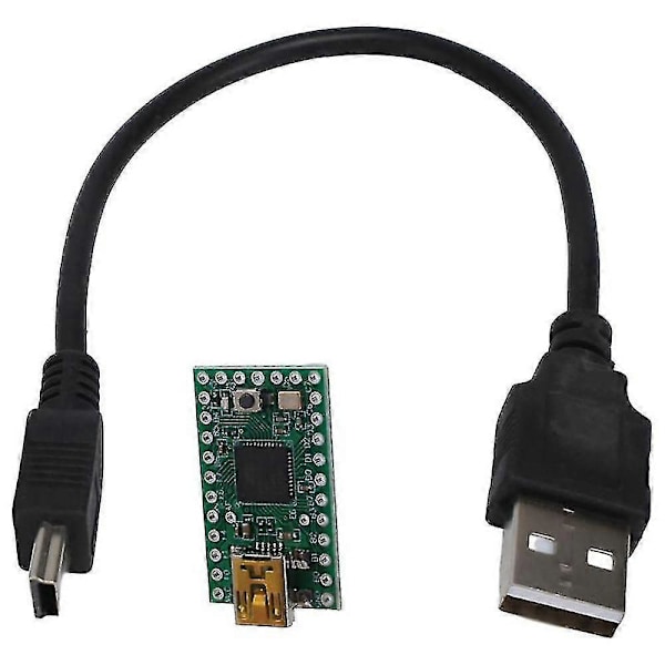 Teensy 2.0 USB AVR Utvecklingskort Atmega32u4 Utbyggnadskort Med Datakabel För