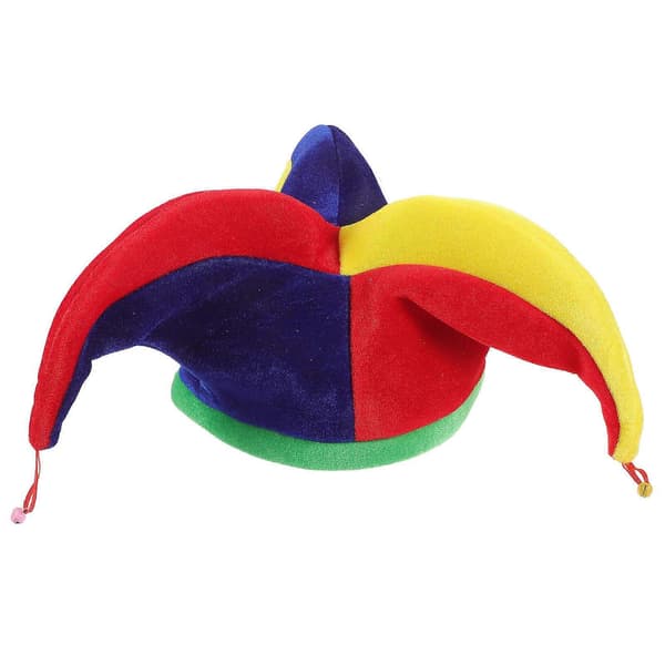 Flerfarget klovnehatt for kostymefest 1 stk stoffhatt