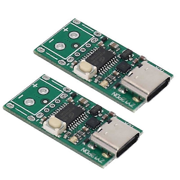 2 stk. ZY12PDN USB-C PD2.0/3.0 til DC Konverter Strømforsyningsmodul Lokkemad Hurtig Opladning Trigger Poll Pol