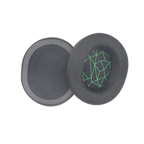 Erstatningsøreputer for SteelSeries Arctis 3 5 7 hodetelefoner Øreputer Lydisolerende Svamp Øreputer C Silk screen green