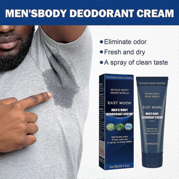 Deodorantkräm för män, mild deodorantkräm för kroppsvård för män