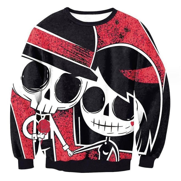 Halloween-tröjor för damer Spooky Season långärmade skjortor Crewneck Toppar Casual Pullover style 6 XXL
