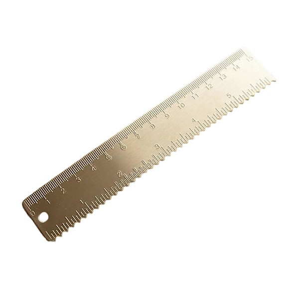 Retro Nostalgisk Mässingsskala Linjal Ritning Arkitekt Konstruktör 15cm Våg