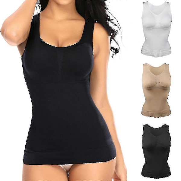 Mavekontrol Camisole til Kvinder Shapewear Tanktoppe med Indbygget BH Slankende Kompressionstop Vest Sømløs Body Shaper