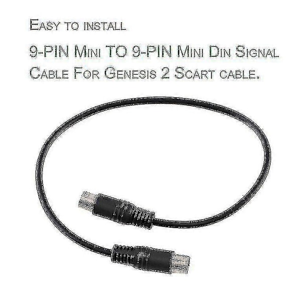 Svart 9-pin Mini Till 9-pin Mini Din Signalkabel För Genesis 2