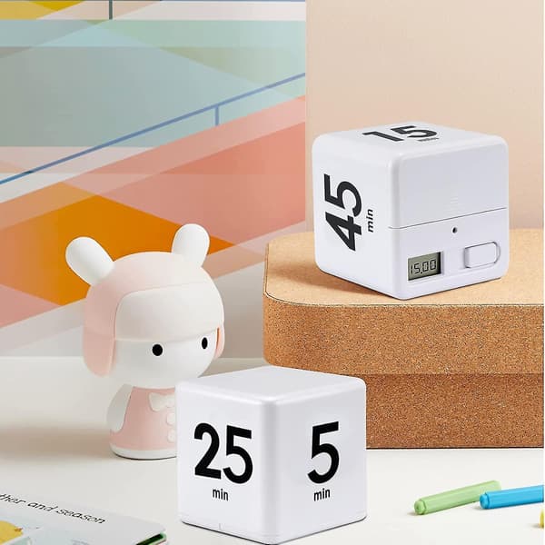 Cube Timer Køkken Timer Tidsstyring Timer Tyngdekraftssensor Flip Management og Nedtælling 25-5-45-