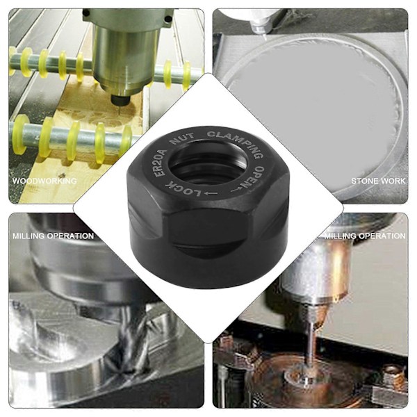 ER20 Spennpatron Muttere for CNC Frese Chuck Holder Dreiebenk