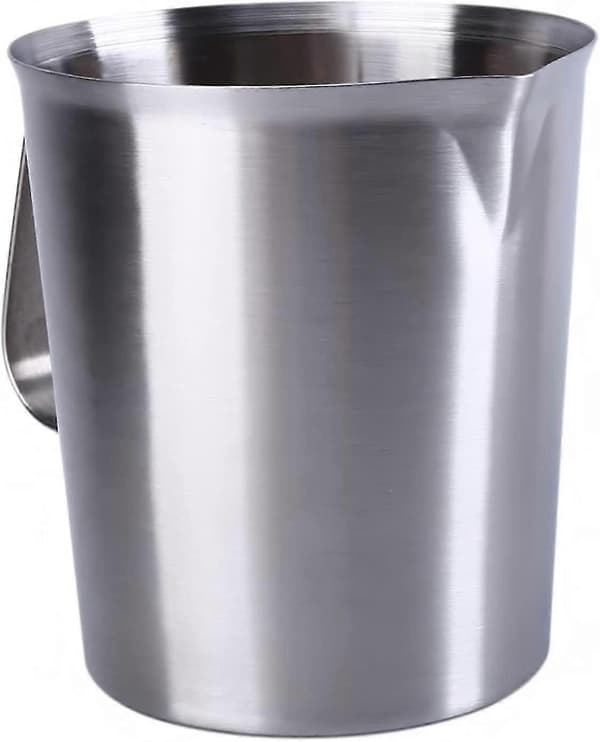 Målekop i rustfrit stål Køkkentilbehør Målekop til mælk kaffe (sølv 500ml) (d-f-4) 1000Ml