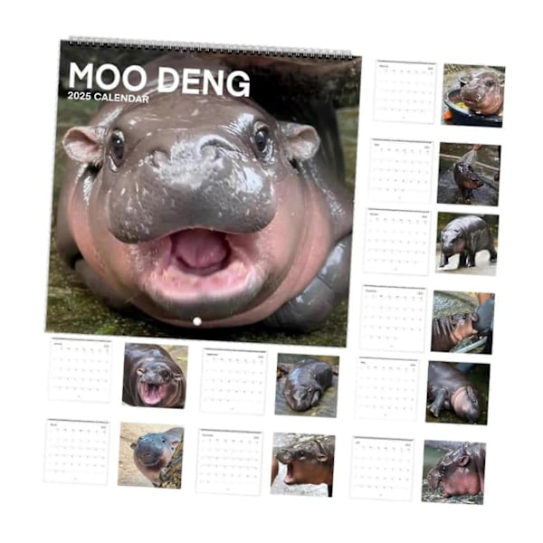 Animal 2025 Kalender, 2025 Kalender Julegave, Boligindretning, Bordkalender, Månedlig Kalender til Kontor, Soveværelse, Pejs, Hjem