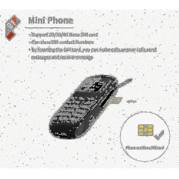 Dww-bluetooth Mini Mobiltelefon Ulåst Gsm Dialer Bm70 Høretelefon