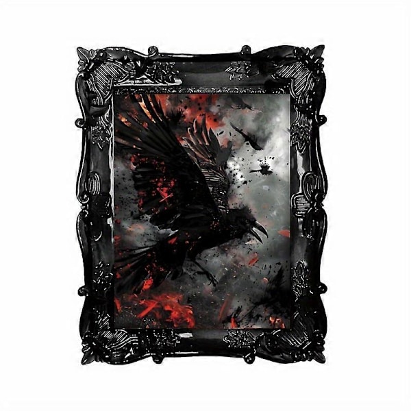 Nya Modeller Spöklik Natt Kråka Canvas Konst - 30.48cm X 40.64cm Oramad Halloween Gotisk Väggdekor För Vardagsrum, Sovrum, Badrum Halloween Heminredning
