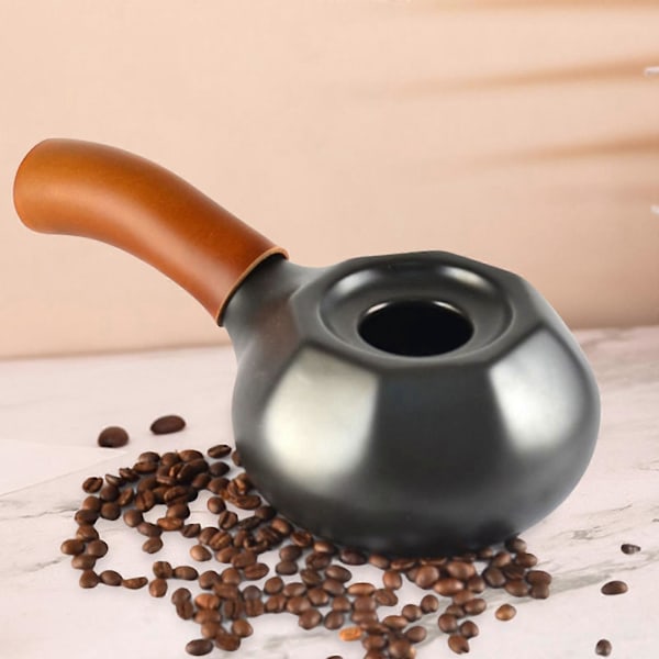 Handgjord Keramisk Kafferostningskruka 80G~70G Kräver Eldkälla för Hemmacafé
