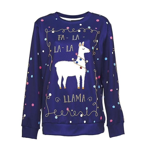 Christmas Xmas Menn Dame Sweatshirt 3d Print Vinter Pullover Jumper Topper K Style 2XL