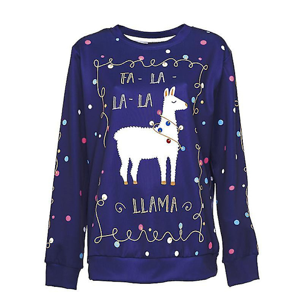 Jul Xmas Män Dam Sweatshirt 3d Print Vinter Pullover Jumper Toppar K Style XL