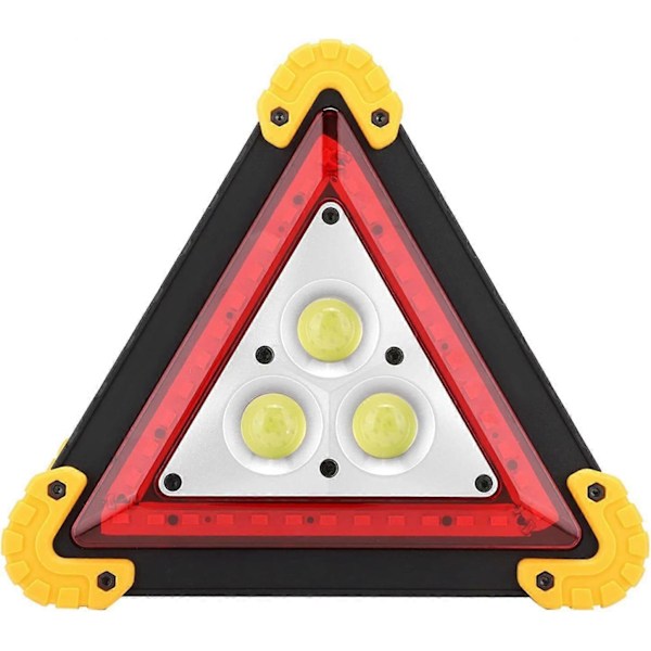 Varseltrekanter for bil, LED multifunksjonell varseltrekant for bilhavari, bærbar varseltrekant stoppskilt for nødvarsling, 21*21*4cm