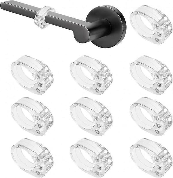 PVC Silikon Dörrstopp 10-pack Dörrhandtagsskydd - Flexibelt för att skydda väggintegriteten (Transparent)