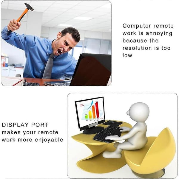 1 st 4K Displayport Dummy Plug DP Virtuell Skärmadapter Grafikkort Cheater EDID Headless Ghost Emulator Black