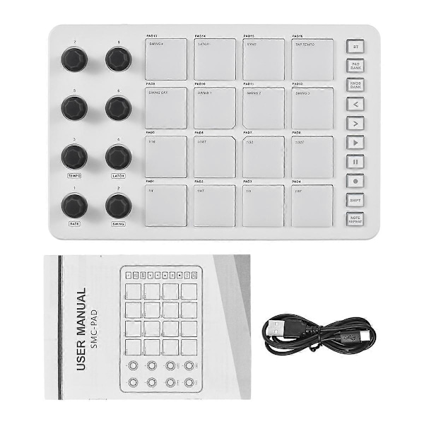 MIDI-kontroller Strike Pad RGB-bakgrundsbelysning MIDI-keyboard BT-anslutning Låg Latens 3,5 mm Utgång Inter